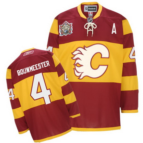 Hot Selling Calgary Flames 4 Jay Bouwmeester 2011 Heritage Classic NHL Hockey Jersey Online Store